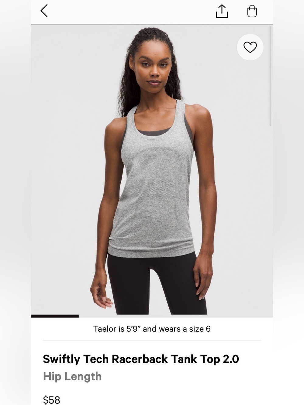 LULULEMON Gray Swiftly Tech Racerback Tank - Picture 3 of 3